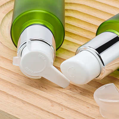 Screw Cap 120ml Glass Emulsion Lotion Pump Bottle For Facial Care Moisture Glass Container