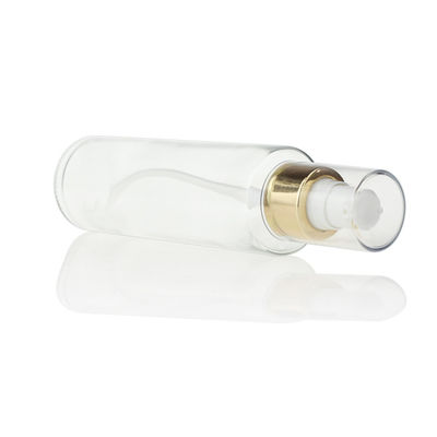 Transparent 120ml Glass Lotion Bottles With Pump FDA Certificate Round Shape