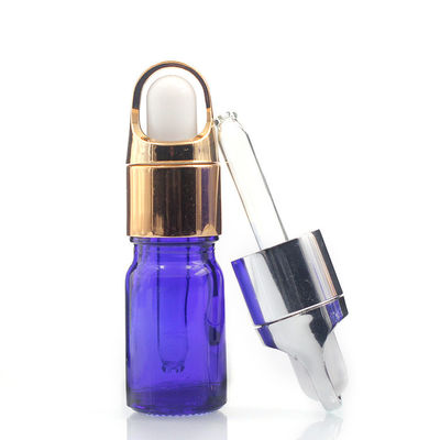 5ml Empty Blue Oil Dropper Glass Bottle Accepted Private Sticker