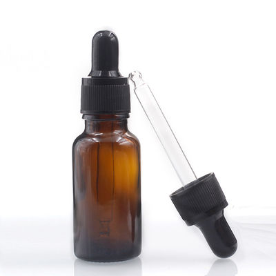 20ml Amber Oil Dropper Glass Bottle With Orifice And Cap