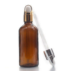 100ml Empty Amber Oil Dropper Glass Bottle With Childproof Cap