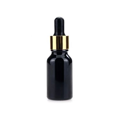 Black 0.5oz Oil Dropper Glass Bottle 15ml Empty Pipette Bottles
