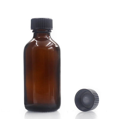 Dropper 60ml Boston Glass Bottles Amber Body For Massage Oil