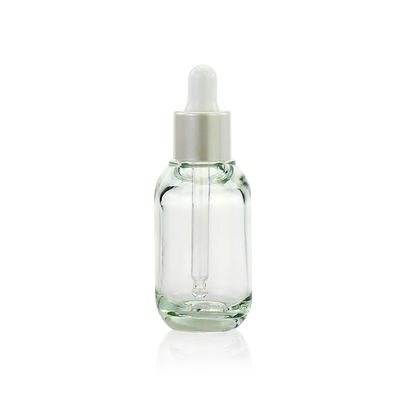 Clear 16ml Round Fancy Dropper Bottles PETG Plastic Cap For Cosmetics