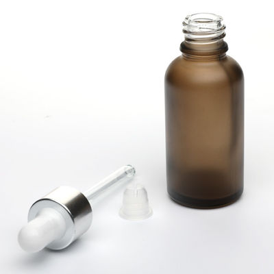 Colored Paiting ODM Serum Dropper Bottles Glass Frosted Round Shape