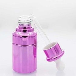 light smooth 100ml Glass Dropper Bottles Purple Painting with rubber head