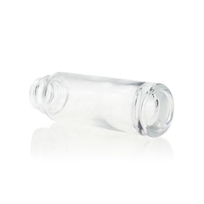 High End 30ml Clear Empty Glass Bottle Pump Cap for Liquid