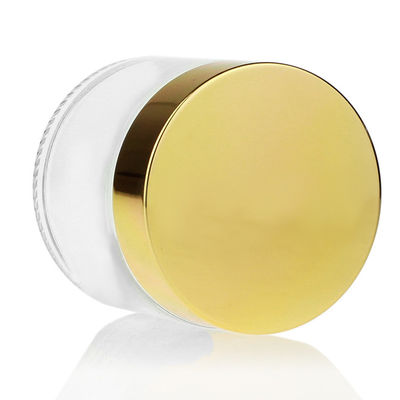 Round 15g-100g Cream Glass Jars Transparent Skin Care Packaging
