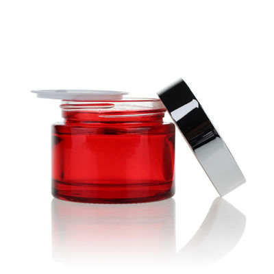 Red Luxury 30ml-120ml Cosmetic Packaging Set Pump Sprayer Screw Cap Sealing