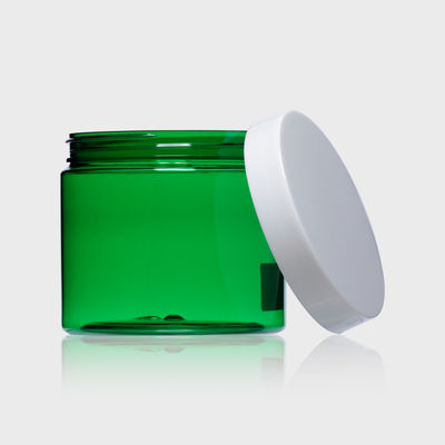 480ml 16oz PET Plastic Packaging Jars Green OEM Empty Cosmetic Jar