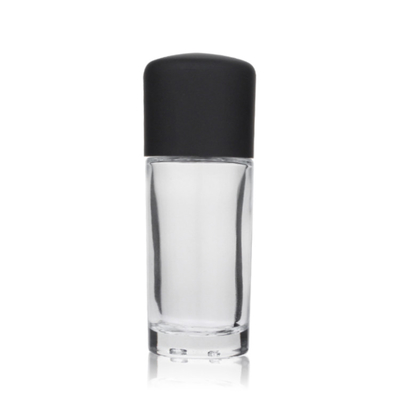 Black Cap Liquid Foundation Glass Bottle Transparent 30ml