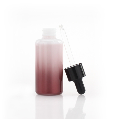 Empty Round Gradient Lotion Serum Glass Bottle Set 30ml 50ml 100ml