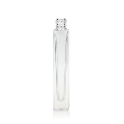 Cosmetic Perfume Spray Bottle Square Clear 5ml 10ml With Thick Bottom Silver Cap
