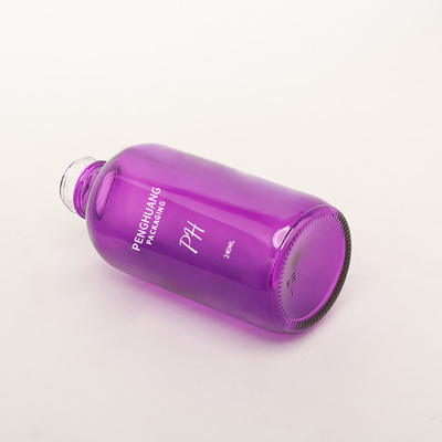 60ml 120ml 240ml Purple Boston Bottle 4oz 2oz Essential Oil Glass Dropper Bottle