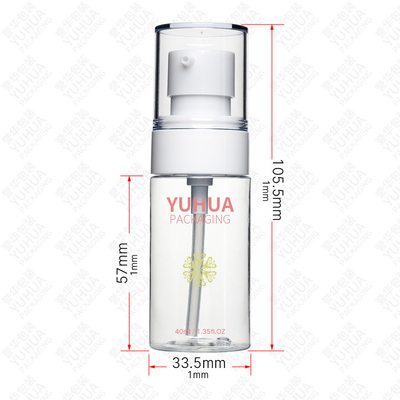Custom Cosmetic Lotion Bottles 40ml Empty PET Pump Bottle Skincare