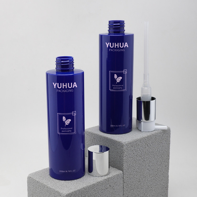 Shampoo 200ml Blue Plastic Packaging Bottles With Pump