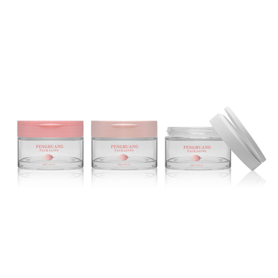 Luxury Cosmetic Cream Glass Jars With Matte Pink Cap 200g Lip Body Exfoliating Scrub Container