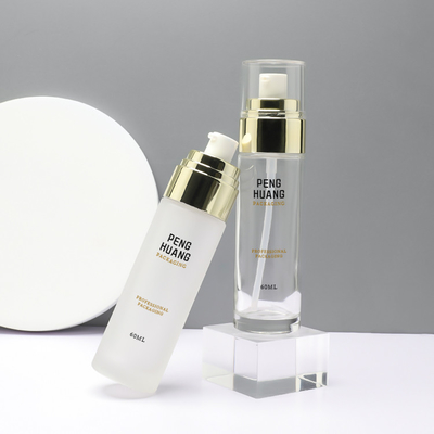 Luxury Glass Lotion Bottle 60ml Cosmetic Packaging Container  Screen Printing