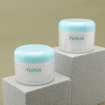 Double Wall PP With Screw Lid Plastic Cream Jar Cosmetic Packaging