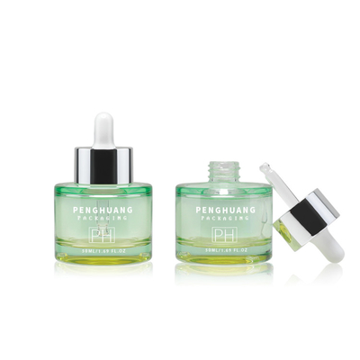 Green Glass Essential Oil Serum Dropper Bottles 20ml 30ml 50ml