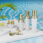 Pearl White Cosmetic Bottle Set 30ml 100ml Hyaluronic Acid Glass Skincare Packaging Set