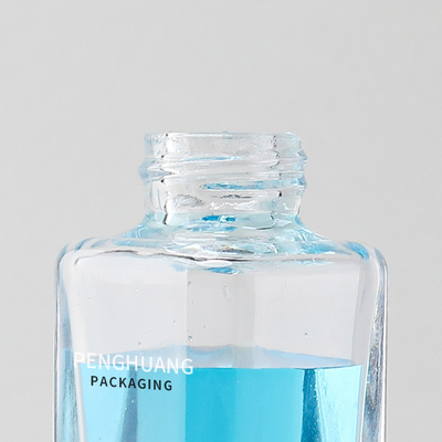 30ml Square Essence Oil Serum Dropper Bottles Clear Glass Body Skincare Packing
