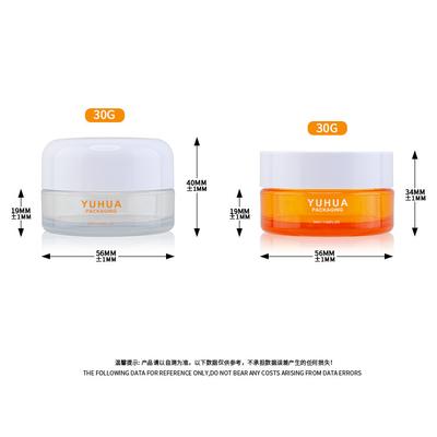 30g Plastic Packaging Jars Face Eye Cream Thick Wall Jar With Flat Top Lid