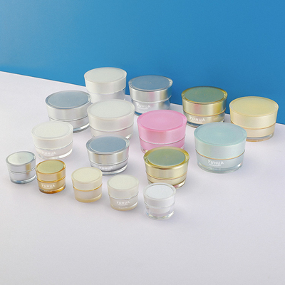 Multi Coloured Acrylic Cosmetic Jars For Skin Care Facial Cream 5G-30G