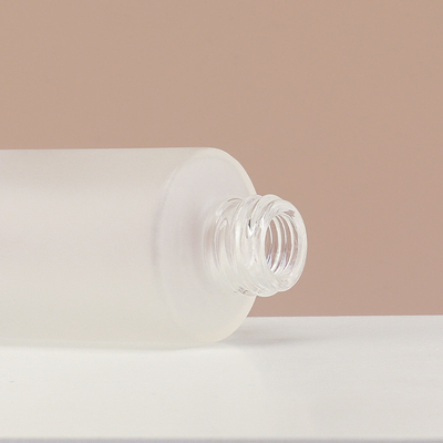 Cylinder Glass Lotion Pump Bottles 30ml Clear Empty Liquid Foundation Containers