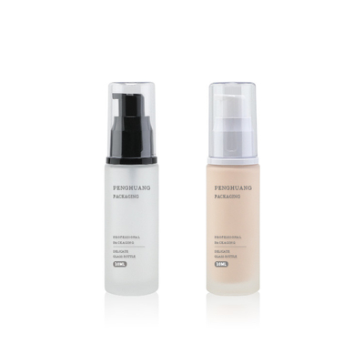 30ml Glass Liquid Foundation Bottle With Pump Face Care Moisturizer Sunblock 1oz Skin Care