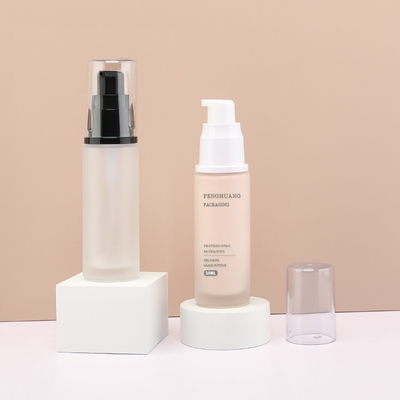30ml Glass Liquid Foundation Bottle With Pump Face Care Moisturizer Sunblock 1oz Skin Care