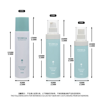 Empty PET Eco Friendly Spray Pump Bottle Set  100Ml 120Ml 150Ml Custom Logo