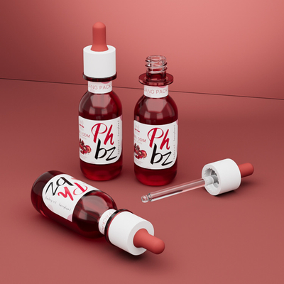 Non - Toxic Glass Serum Toner Essence Oil Bottle For Cosmetic Packaging