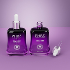 Customized Gradient Purple Glass Serum Dropper Bottles 1oz Hot Stamping