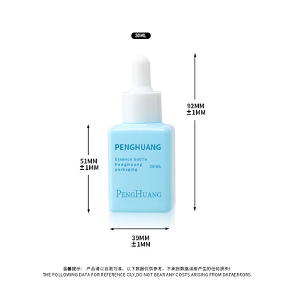 30ml 1 Oz Customized Glass Oil Serum Bottle For Cosmetic Packaging