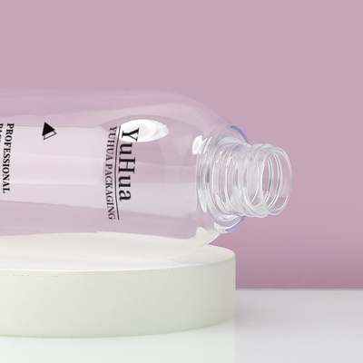 Custom Logo Plastic Packaging Bottles Clear Round Plastic Shampoo Bottle 250ml 400ml