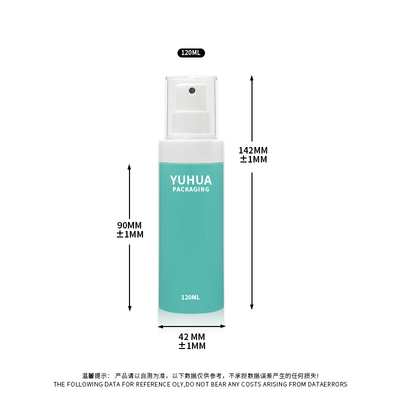 Colorful 120ml Empty White Fine Mist Plastic Spray Pump Bottle For Body Toner Water