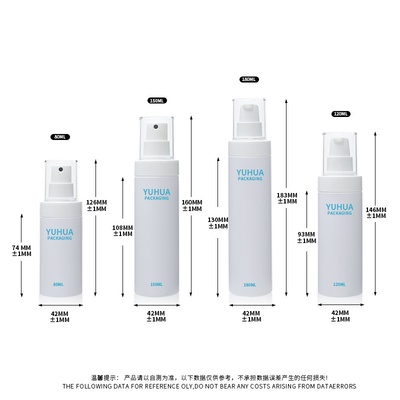 Customized Logo 120ml 150ml 180ml White Plastic Spray Pump Bottle With Fine Mist Spray