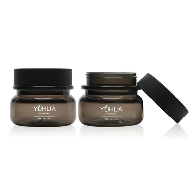 Custom Round Custom Logo  Plastic Cream Jar With Matte Finish And Screw Cap