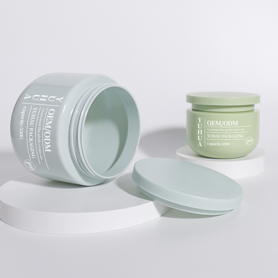 Round Matte Plastic Packaging Jars 550ml PET Wide Mouth Body Butter Cream Jar