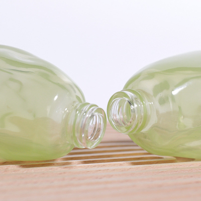 Avocado Green Clear 30ml Glass Liquid Foundation Bottles For Skincare Packaging