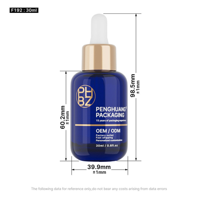 30ml Round Glass Serum Dropper Bottles For Hair Care Essential Oil
