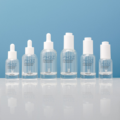 15ml 30ml Round Glass Empty Serum Dropper Bottles For Skincare Packaging
