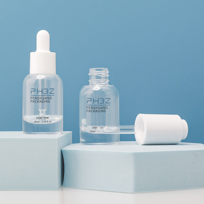 Customized Logo Glass Serum Dropper Bottles For Toner Essence Oil