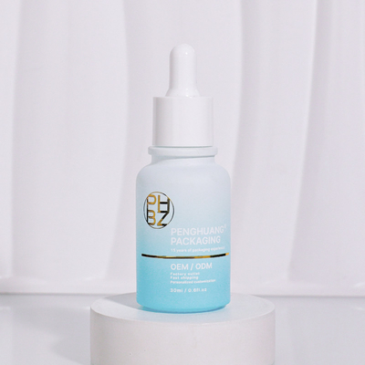 Customized 1oz 30ml Glass Serum Dropper Bottles With Logo For Face Care Oil