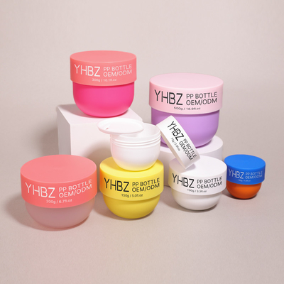 Wholesale Butter Cream Jar 50/75/100/150/200/300/500g Wide Mouth Round Body Scrub Containers