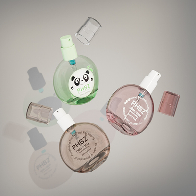 Glass Cosmetic Packaging Container For Liquid Foundation 60ml Cream Lotion pump Bottles