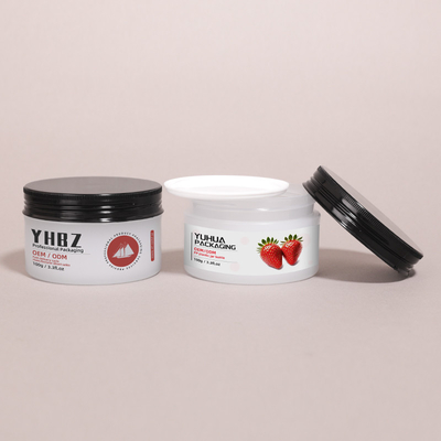 Customizable Round Plastic Cream Jars For Skincare Packaging Body Butter Jar With Screw Cap