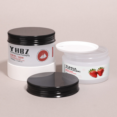 Customizable Logo Round Plastic Packaging Jars With Screw Caps Empty Body Butter Container