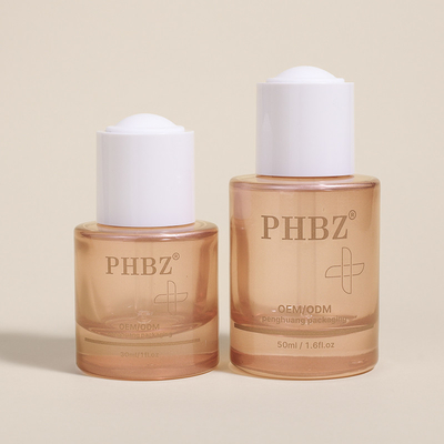 Frosted Clear Glass Dropper Bottles With Pipette Cap Skincare Packaging Container Serum Bottle